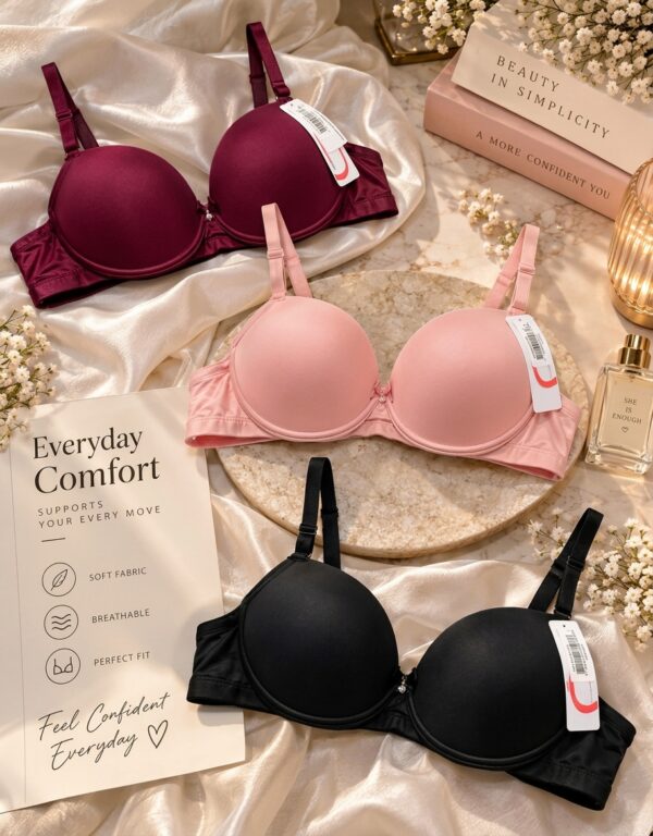 Everyday Luxury Padded Bra Set – Ultra-Soft, Seamless & All-Day Comfort